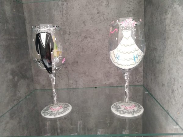 Copas vino novios