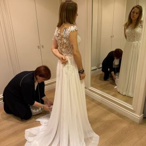 Vestido novia efecto tatuaje