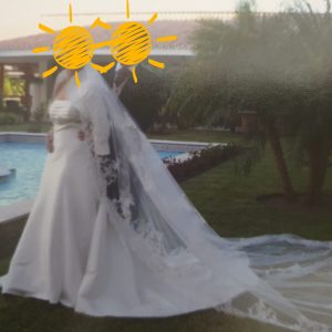 Vestido de novia completo firma rosa clara