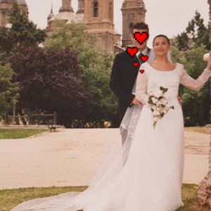 Vestido de novia incluido velo