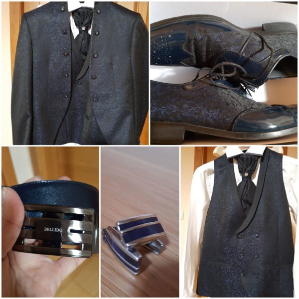 Traje novio completo con zapatos