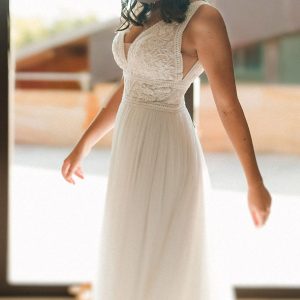 Vestido de novia Aire Barcelona – estilo boho romántico Vestido de novia Aire Barcelona – estilo boho romántico