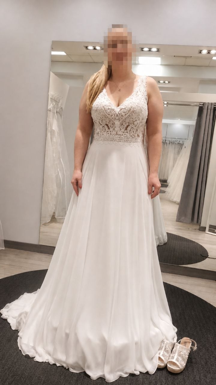 Vestido de novia boho romántico con encaje – espalda abierta Vestido de novia boho romántico con encaje – espalda abierta