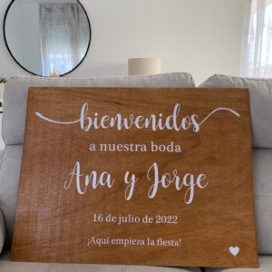 Letrero bienvenida