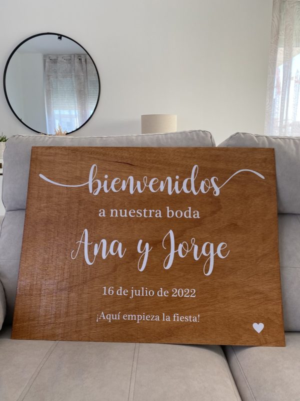 Letrero bienvenida