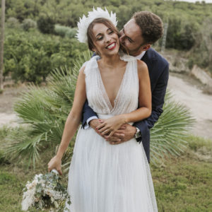 Vestido de novia plumeti