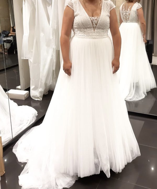 Vestido de novia rosa clara