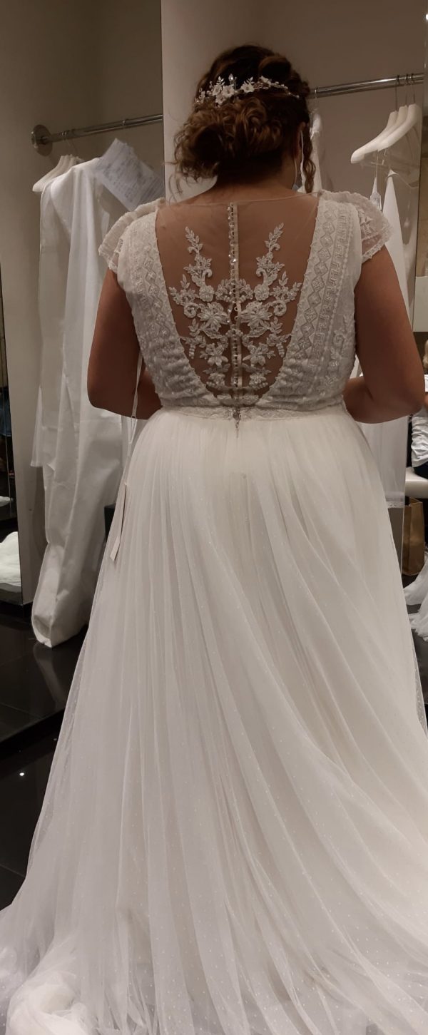 Vestido de novia rosa clara