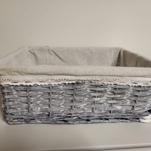 Cesta mimbre gris