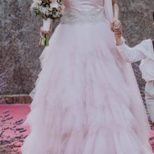 Espectacular vestido rosa