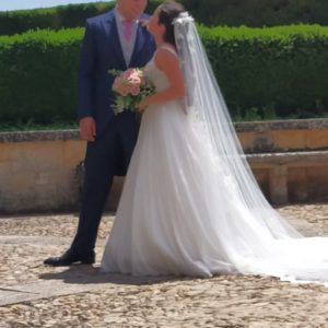 Velo novia con bordado
