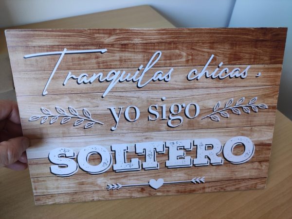 Cartel paje para boda