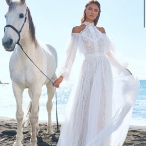 Vestido novia boho Pronovias