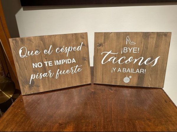 cartel alpargatas y tacones