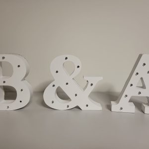 Iniciales con luces A&B