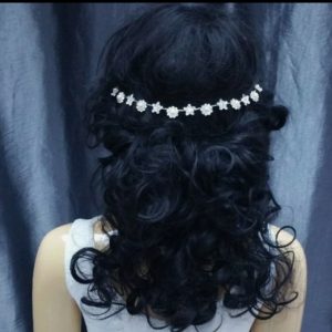Tocado de novia plateado