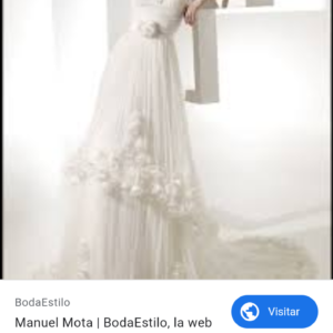 Vestido Novia Manuel Mota