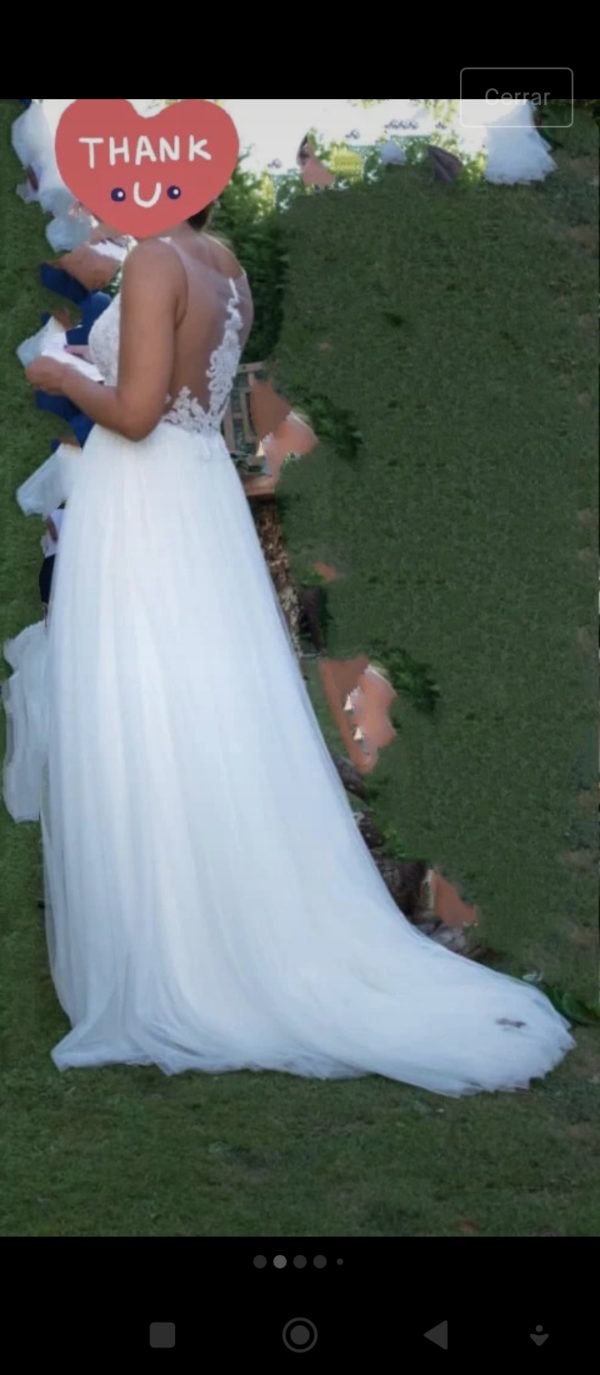 Vestido de novia rosa clará 2019