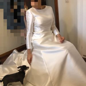 Vestido de novia en seda